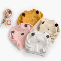 2019 autumn and winter cotton plus velvet sweater baby long-sleeved cartoon shirt