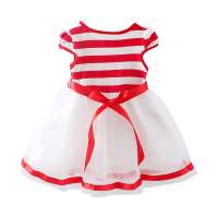 Customized summer one year baby Sleeveless party dresses newborn baby dress strip Skirt