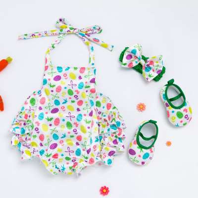 Free sample Well Designed kids floral suspenders girlish easter costumes for kids girl